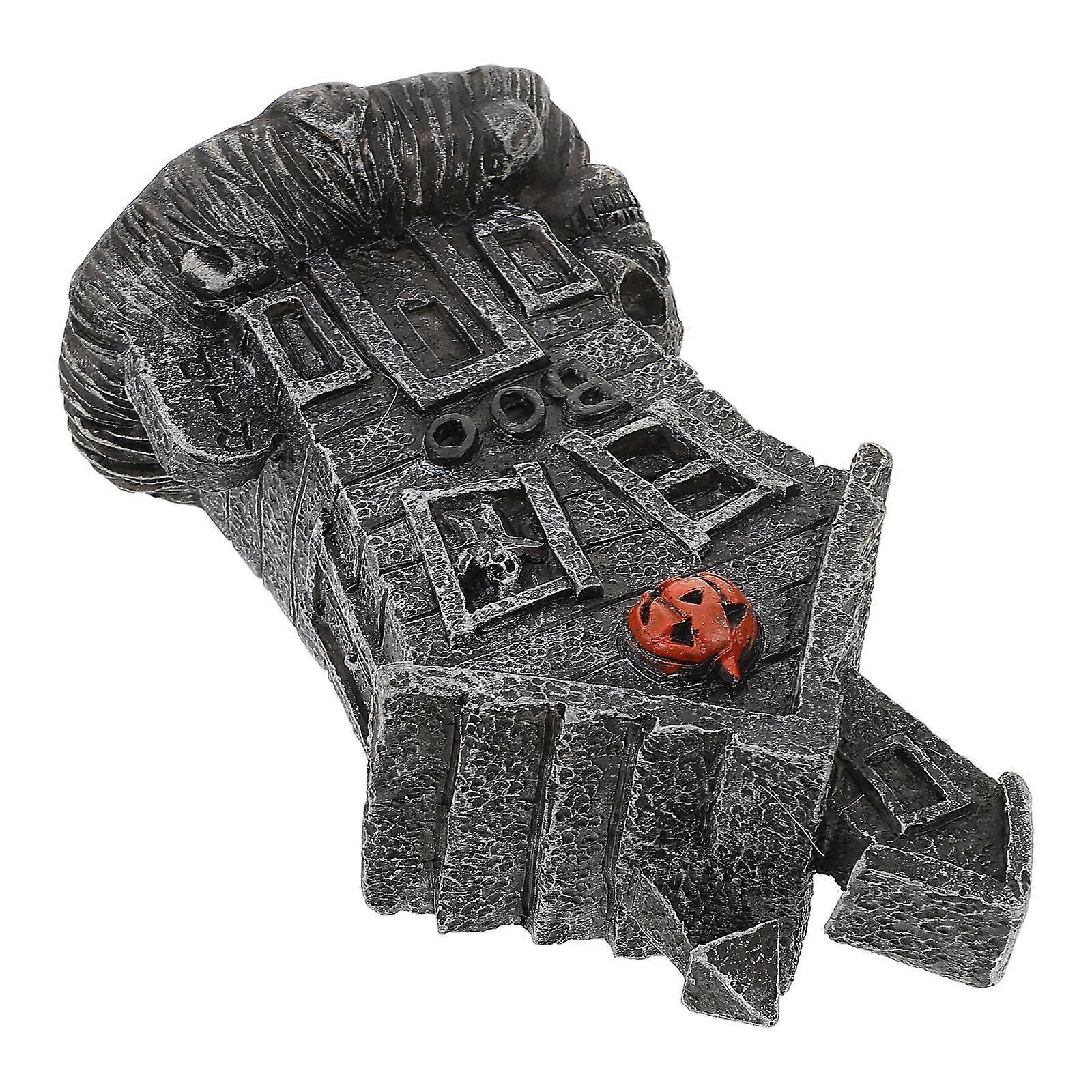 Halloween Resin Miniature House Shape Figurines for Decoration Set
