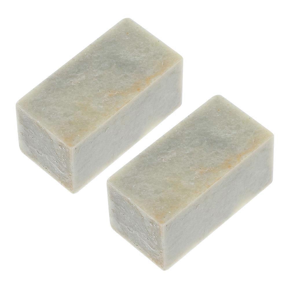 Chinese Name Stamp Qingtian Stone Seal Carving Art Supply For Calligraphy Enthusiasts Square Shape 2Pcs