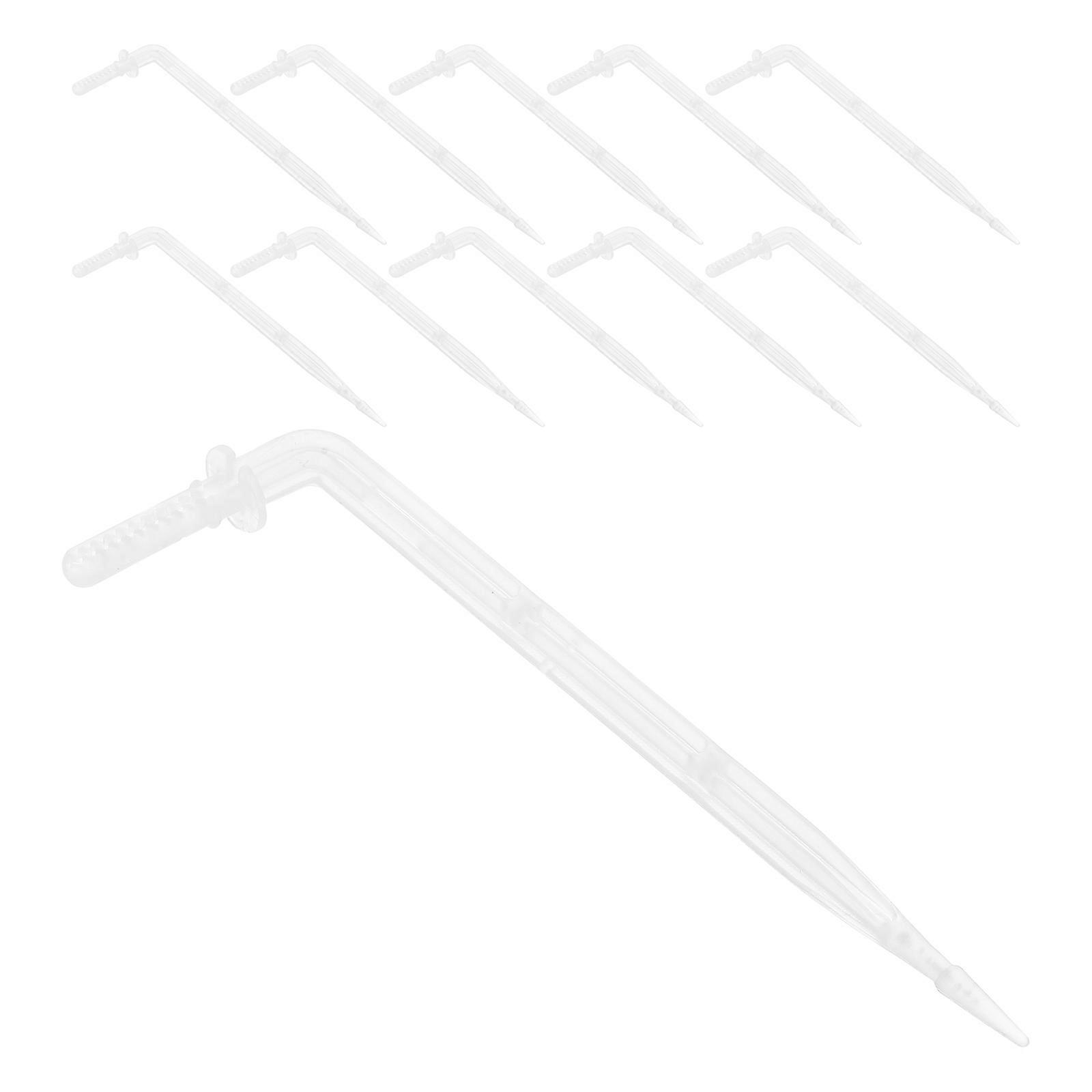 Irrigation Drip Heads for Garden 200Pcs Curved Arrow Transparent Emitters