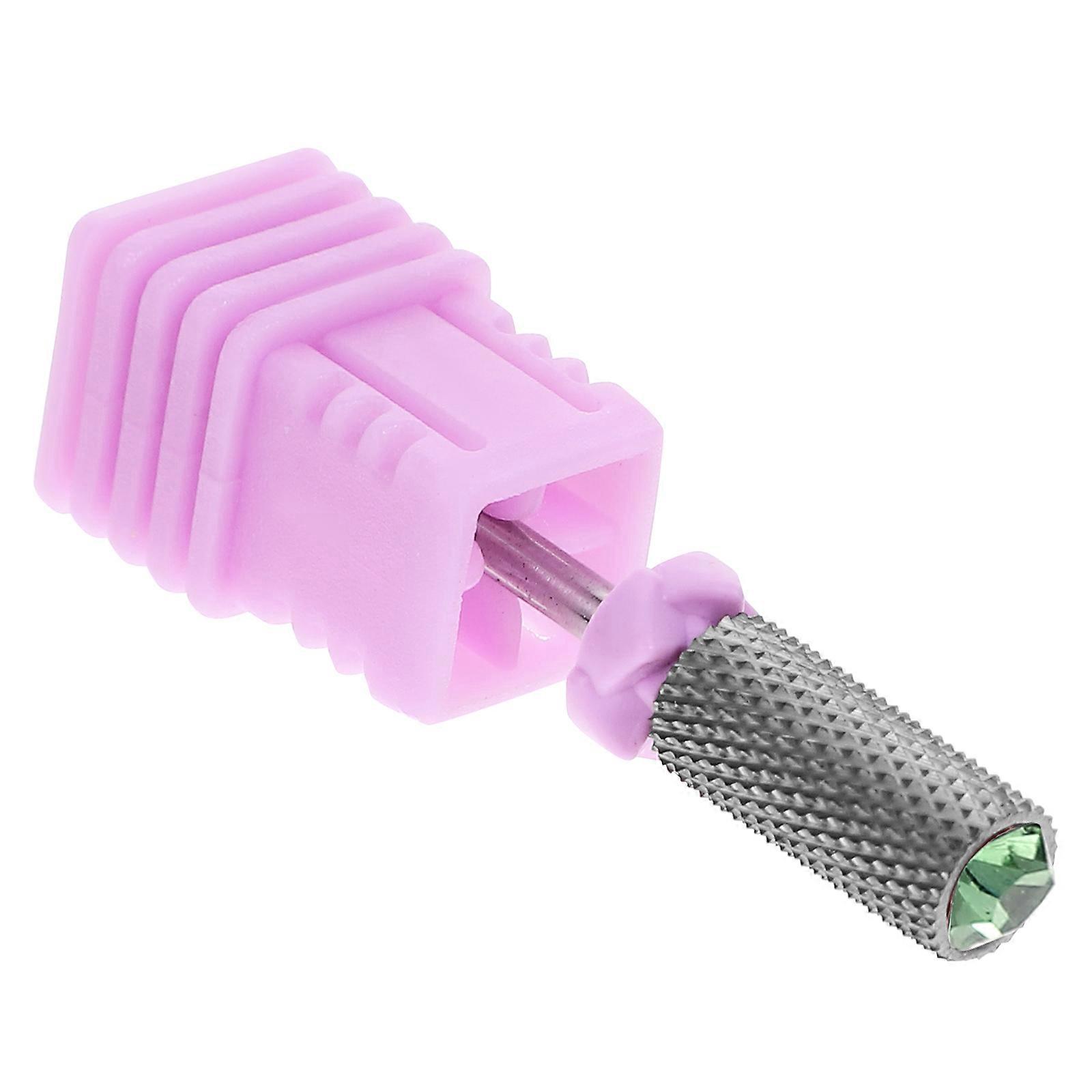 Nail Drill Bits Set For Professional Salon Use With Cylindrical Shape Violet Polishing Tool 5Pcs