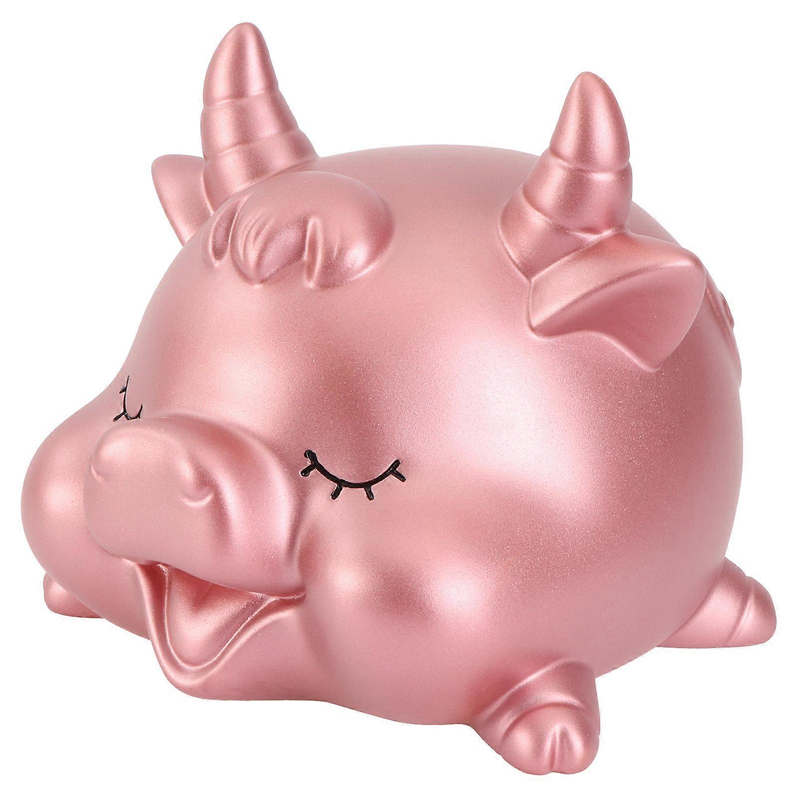 Lovely Saving Pot Adornment Cow Saving Pot for Desktop 2Pcs