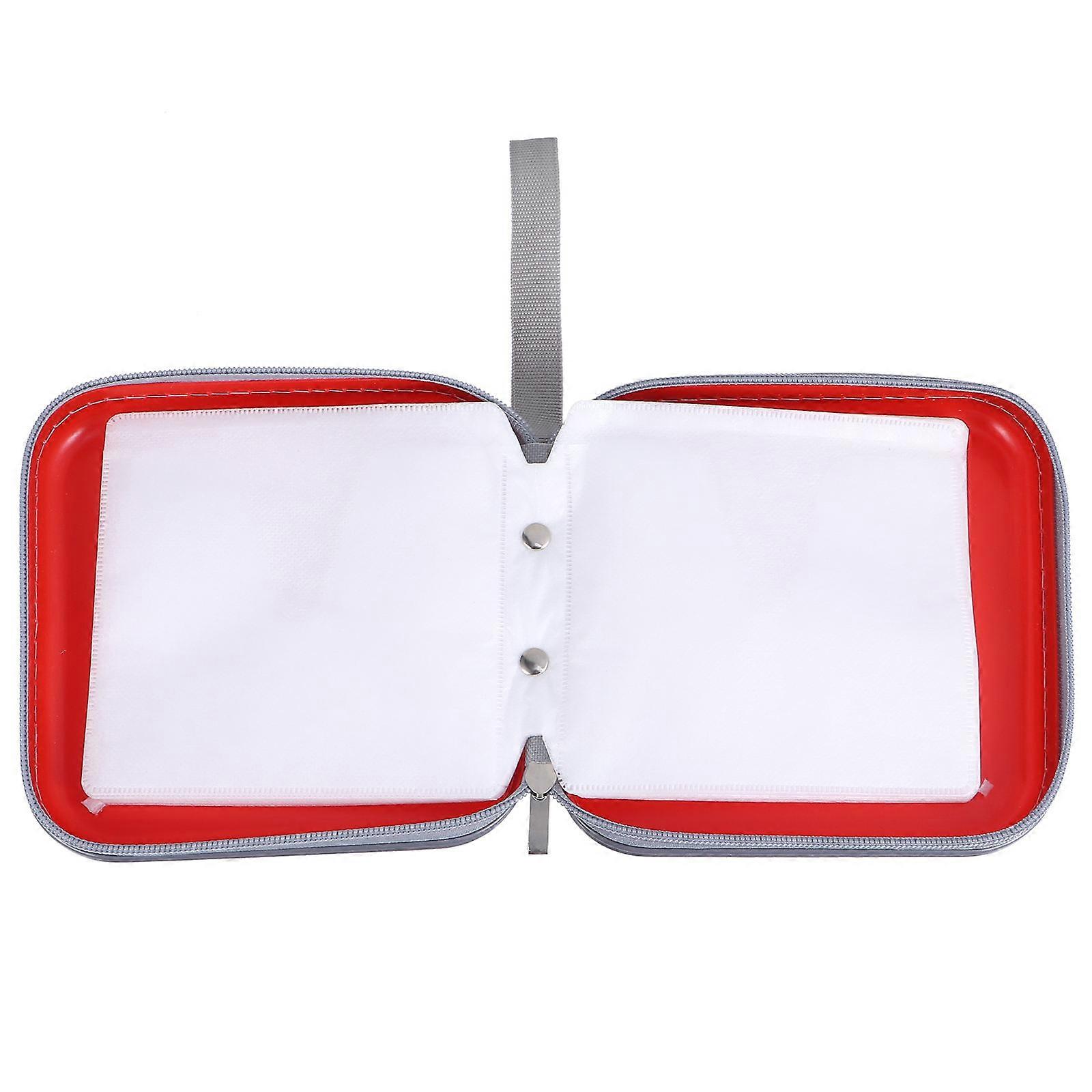 Plastic CD Storage Bag Square Shape For Travel Dust-proof Protection 2Pcs