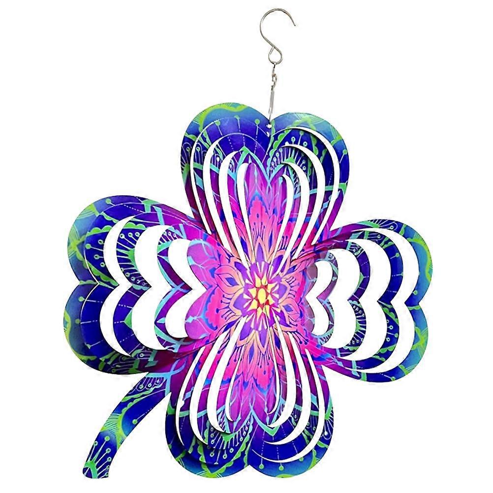 Creative Spinner Bright Clover Hanging Wing Spinner Yard Patio Decoration 3Pcs
