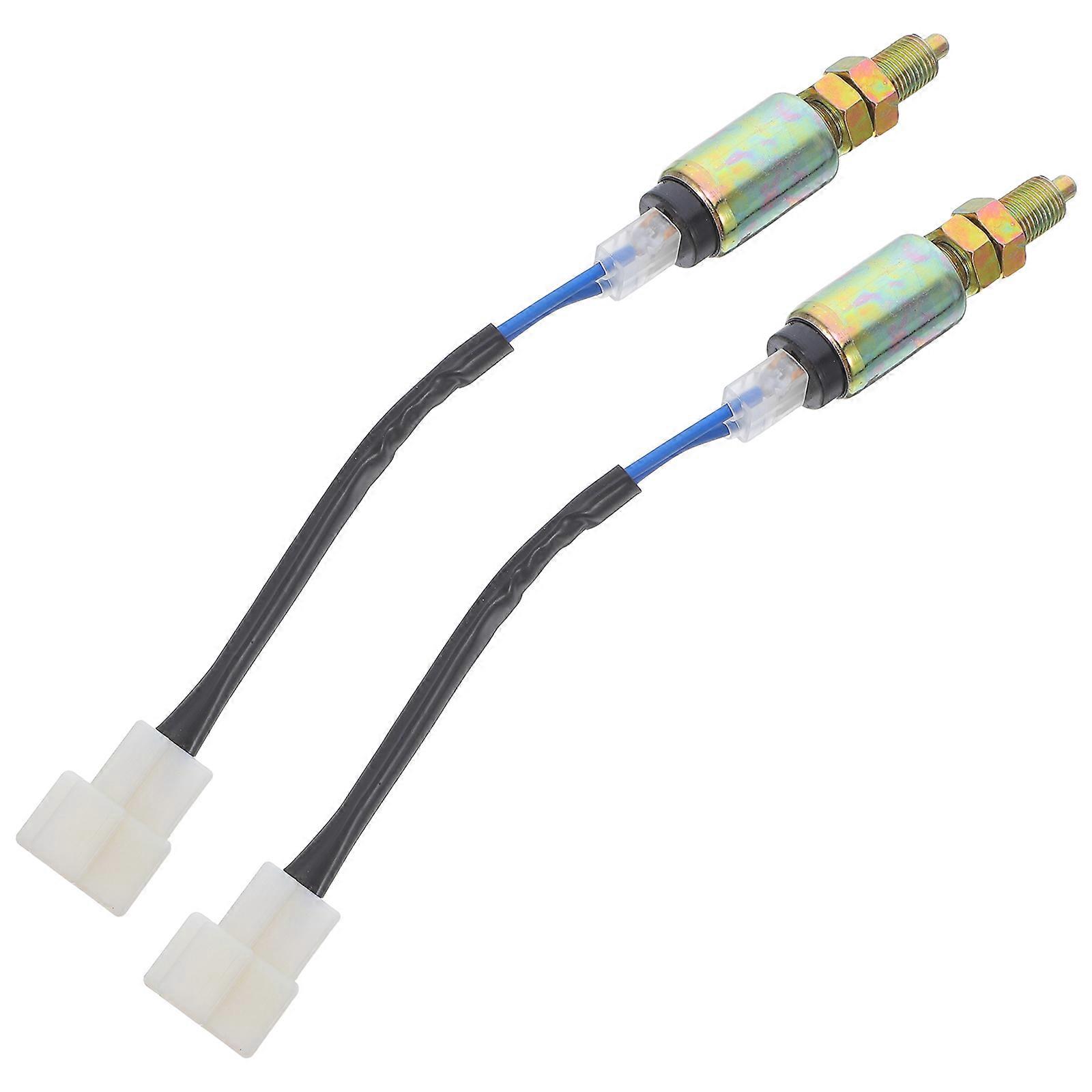 High Sensitivity Car Brake Switch 2Pcs Fine Threaded Replacement Switch for Automotive Vehicles Multi Material
