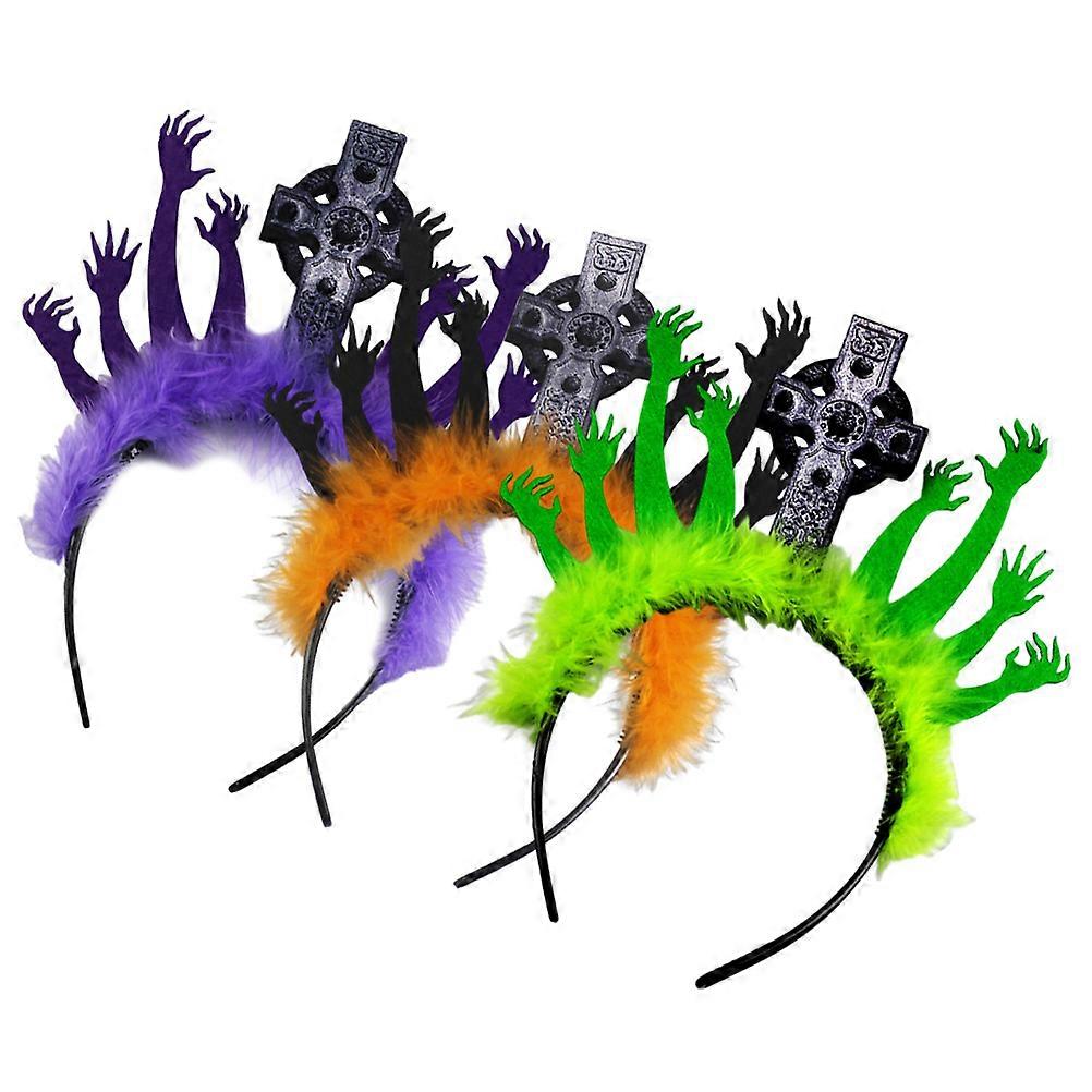6 Pcs Creative Design Halloween Headband Hoops For Cosplay Enthusiasts And Photography Props In Assorted Color