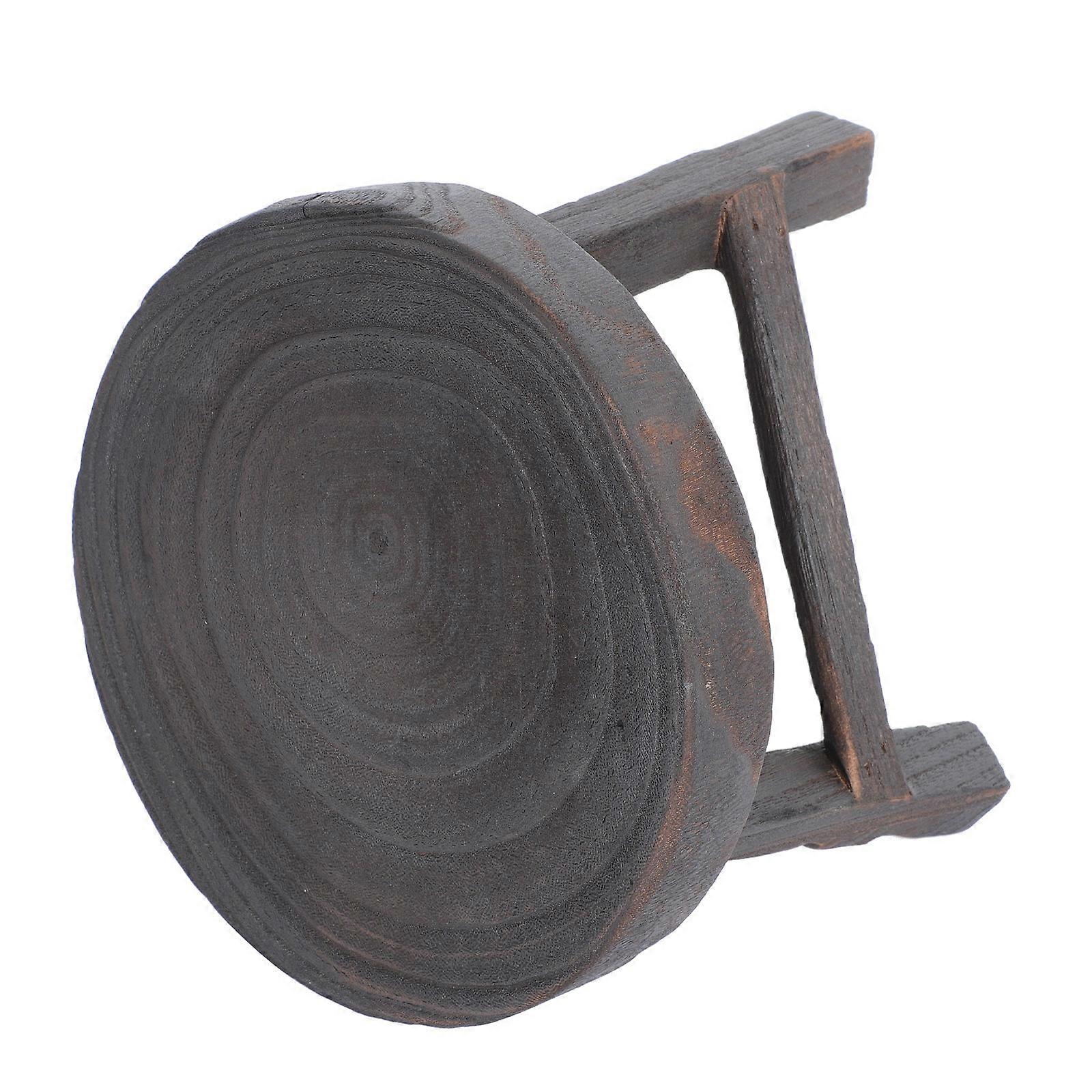 Sturdy Wood Flower Pot Holder For Entrance And Gardening Uses Square Shape Dark Brown Color With Plant Display Function 1Pcs