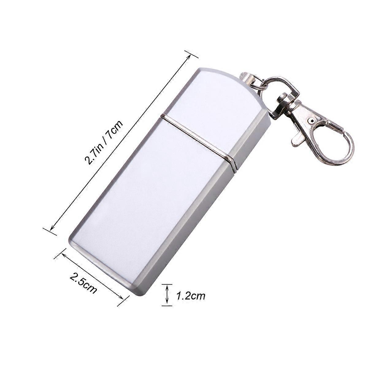 Mini Ashtray Ash Holder for Outdoor Use Silver Key Chain