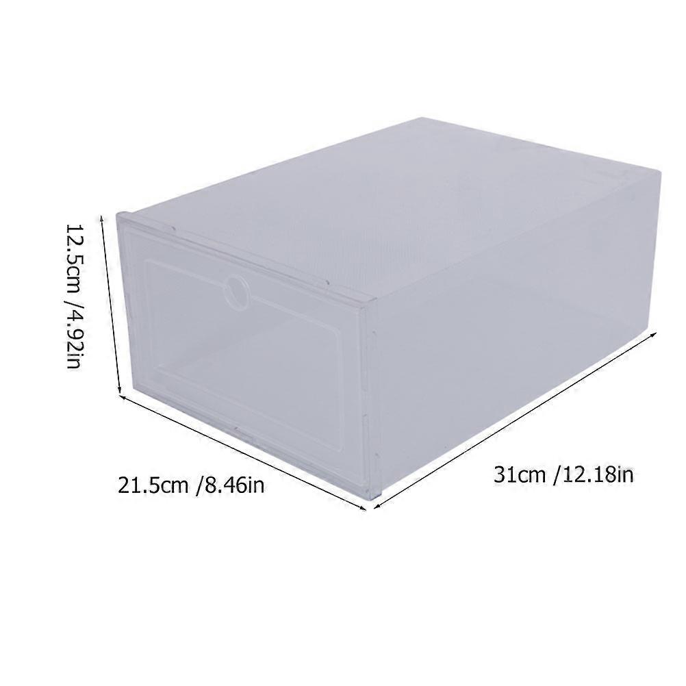 Clamshell-Type 18 Pcs Shoes Storage Box with Waterproof and Dust-Proof Attributes for Women's Indoor Use