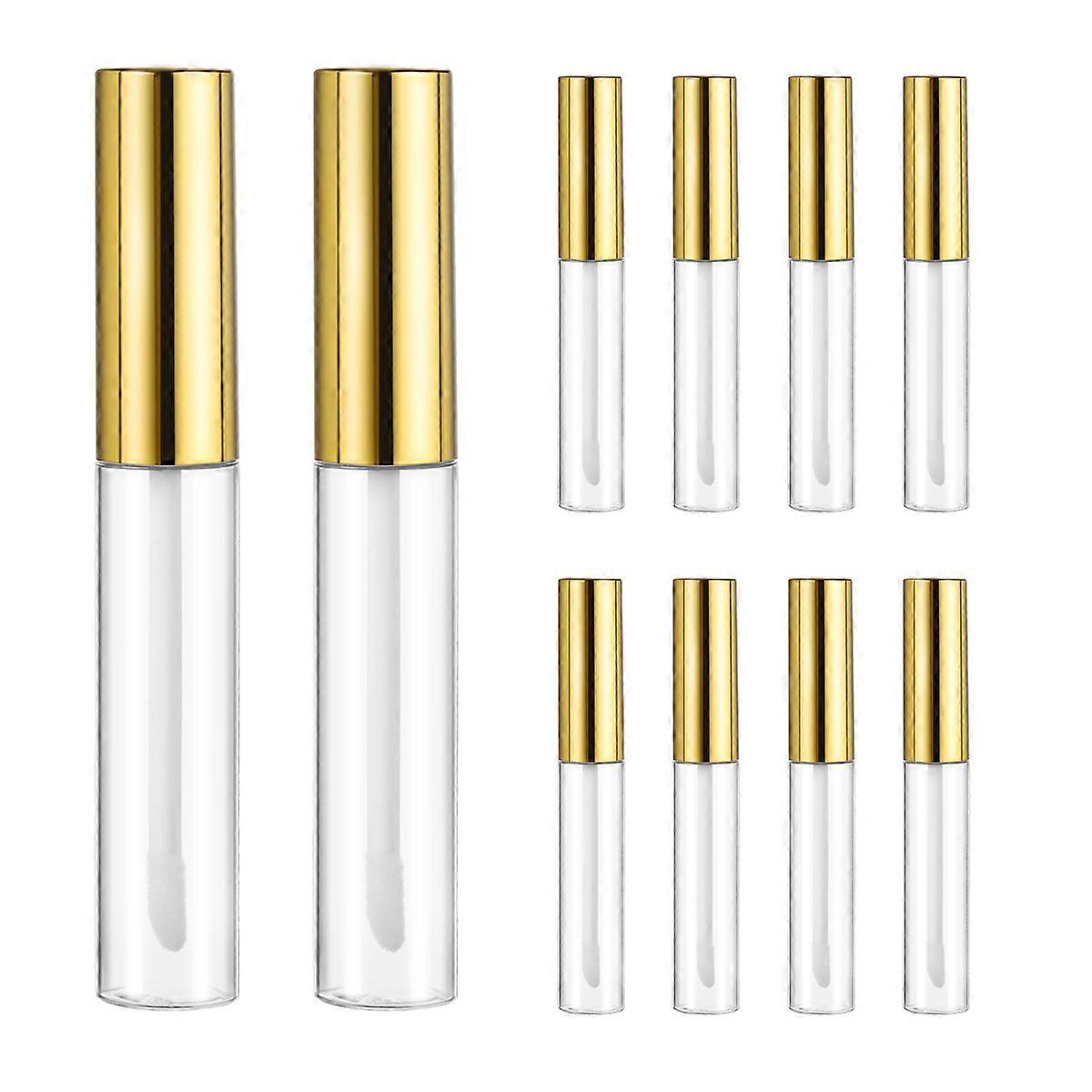 Lip Subpackaging Bottle Plastic Tubes for Makeup 3Pcs Golden