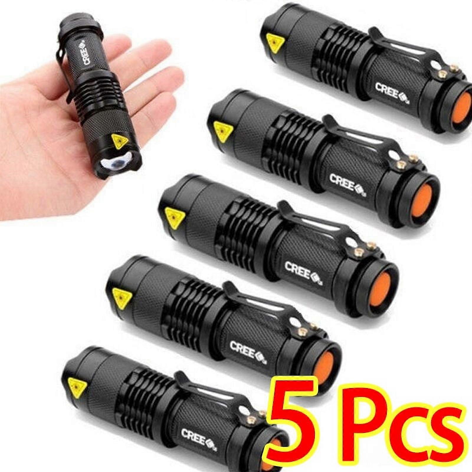 Dicasser 4pcs 2000LM LED Flashlight, Ultrafire Zoomable Penlight, Hard Light Lantern, Compatible with Torch Light (Colors: