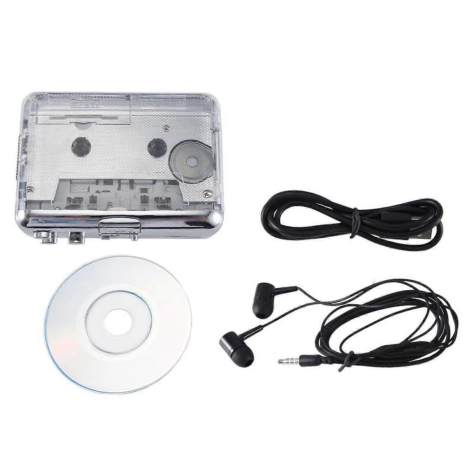 Cassette Player Portable USB Capture Tape to MP3 Audio Music Converter USB Walkman for Laptop and Personal Computers