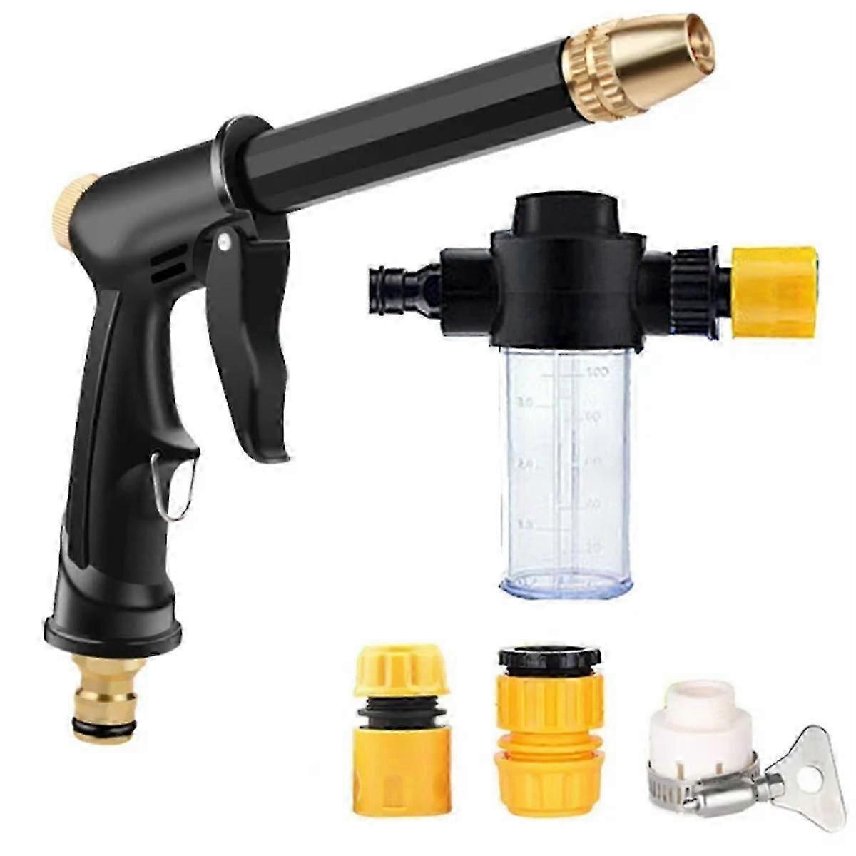 Portable High Pressure Cleaning Watering Hose Nozzle Foam Thread Quick Connector