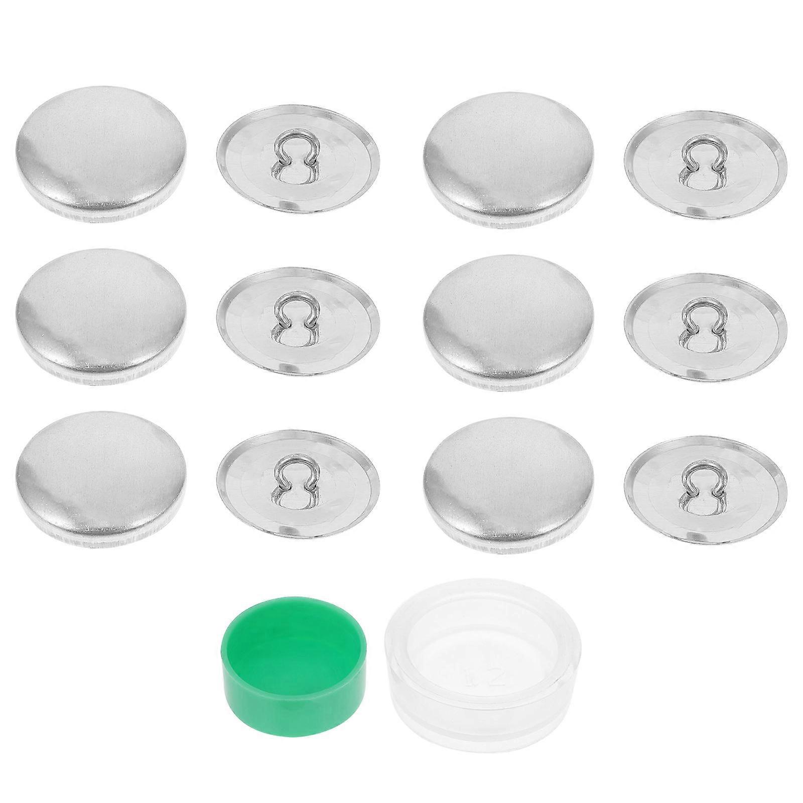 Handmade Button DIY Fabric Button for Sewing 2Sets with Buckle Bases