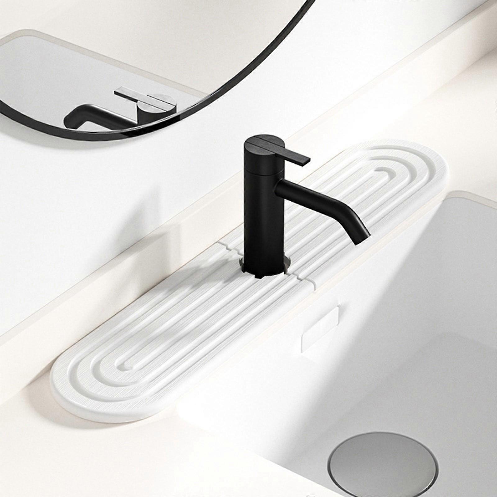 Up to 65% off Gnobogi Faucet Mat for Kitchen Sink, 24'' Diatomite Fast-Drying Tray, Super Absorbent, Prevents Buildup - Compatible with Bathroom