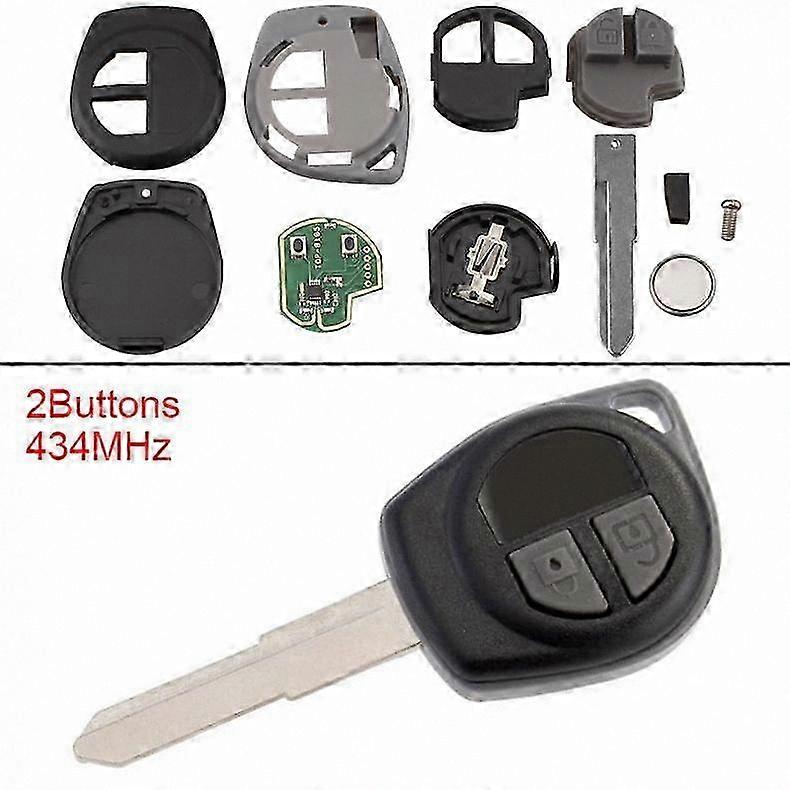 Keyless Entry Remote Key Fob with ID46 Chip and Battery for Compact Cars