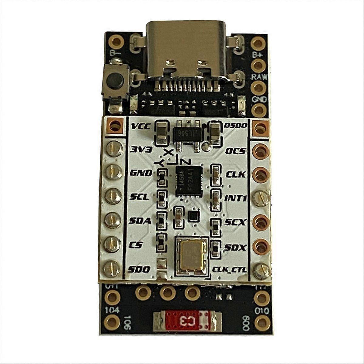 -45686 + QMC6309 with ProMicro NRF52840 Stacked-SmolSlime Module for SlimeVR Tracker and Smol Slime