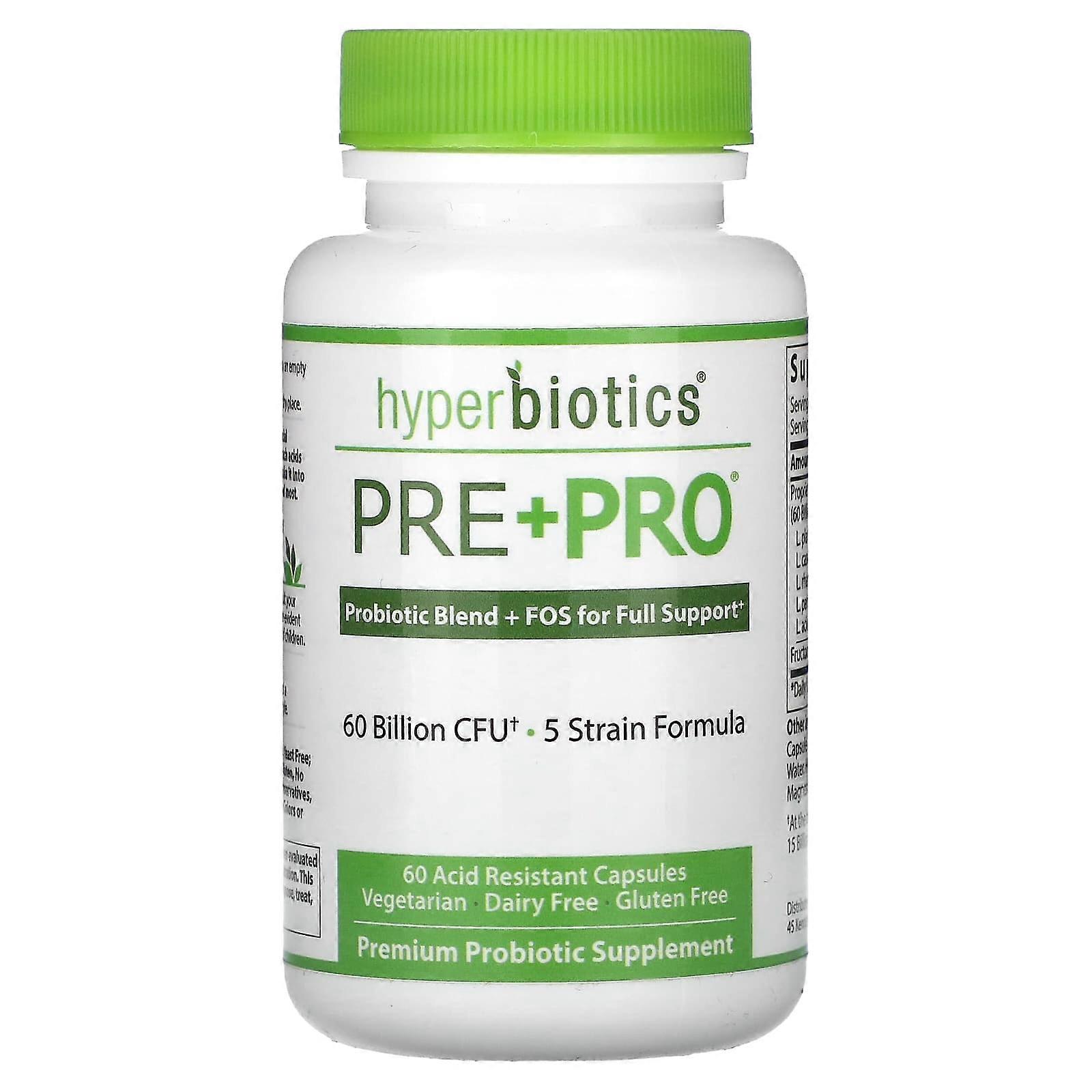Pre + Pro, 60 Billion CFU, 60 Acid Resistant Capsules