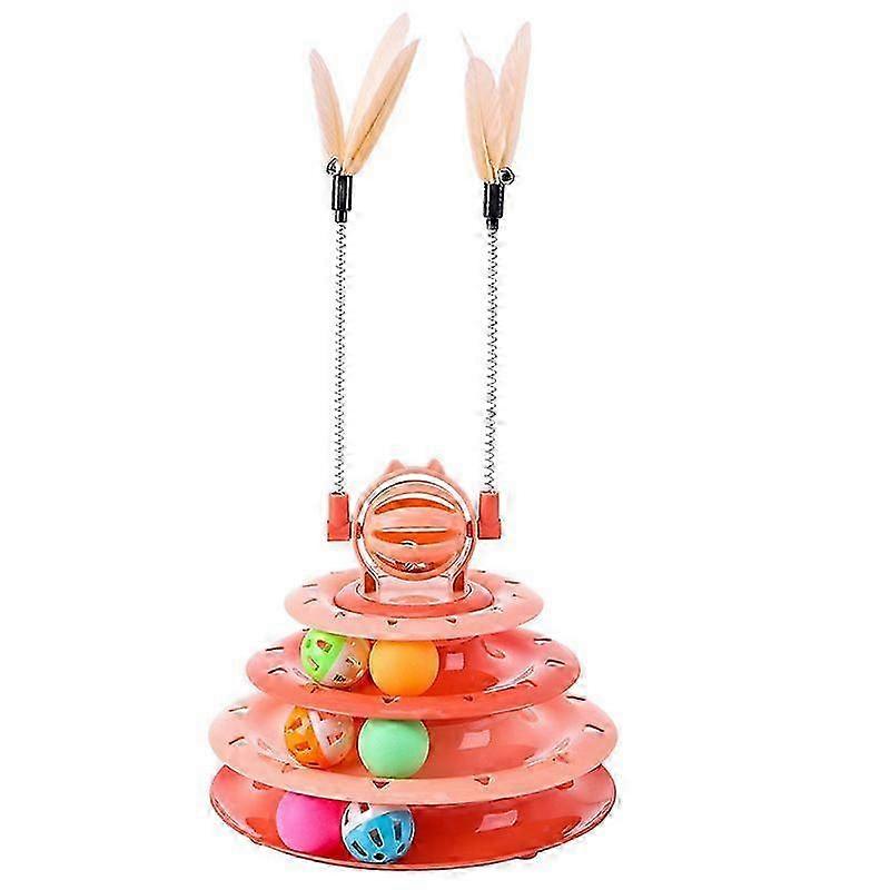 Cat Toy Interactive Pet Plaything for Indoor Kitten Interactive Kitty Puzzle Ball with 2 Cat-Tease