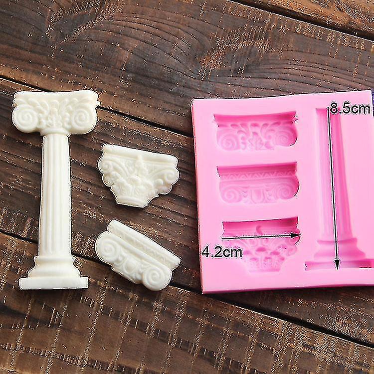 ケーキパンモールド新しいレトロなヨーロッパのローマの柱型アロマテラピー石膏モールド1個