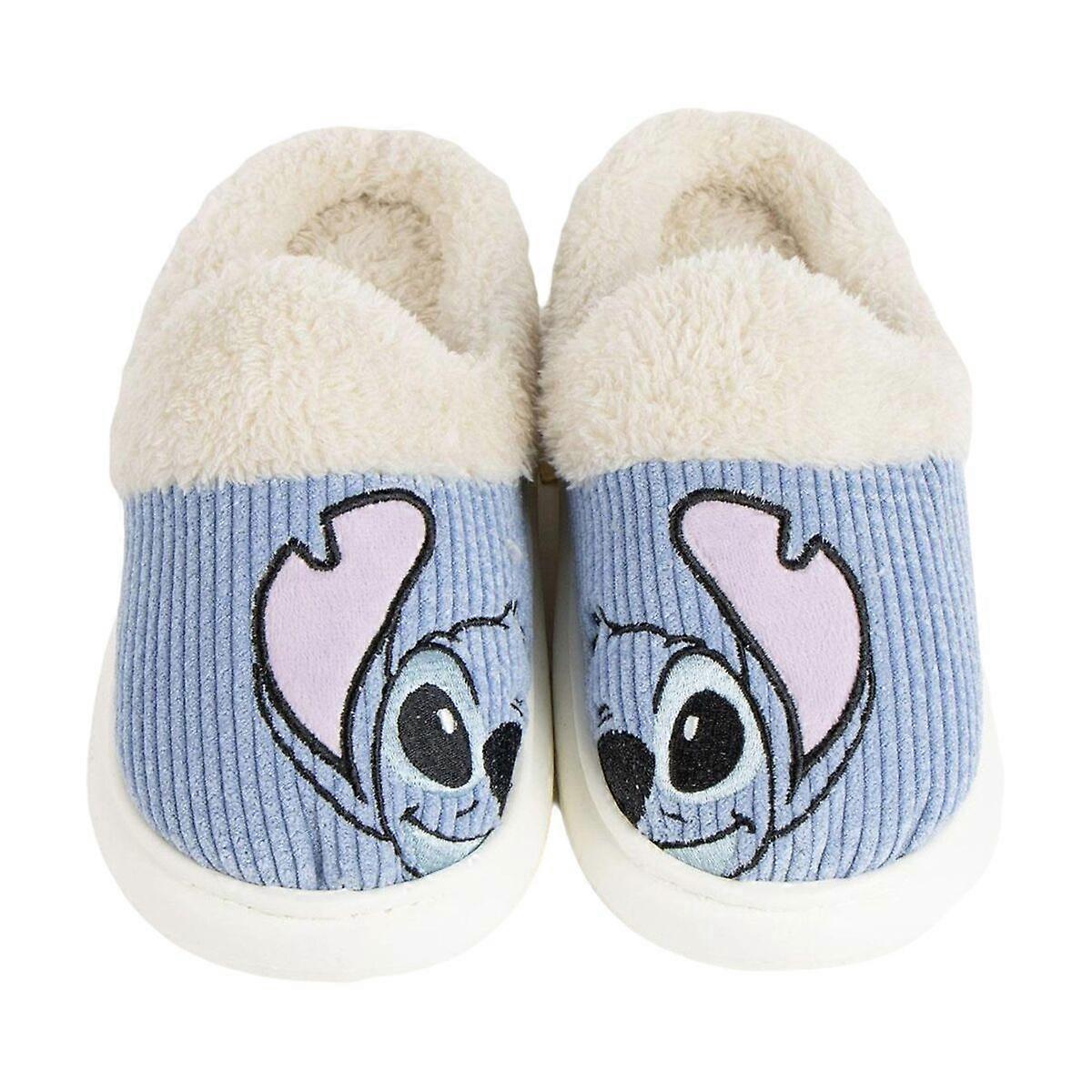 House Slippers Stitch Blue