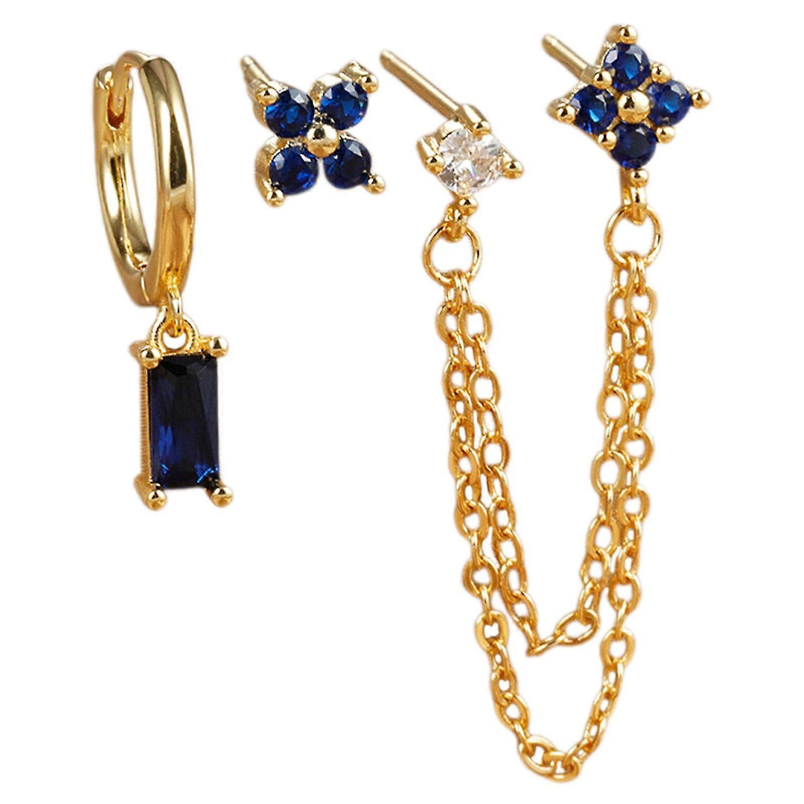 Chain Tassel Geometric Earrings for Women's