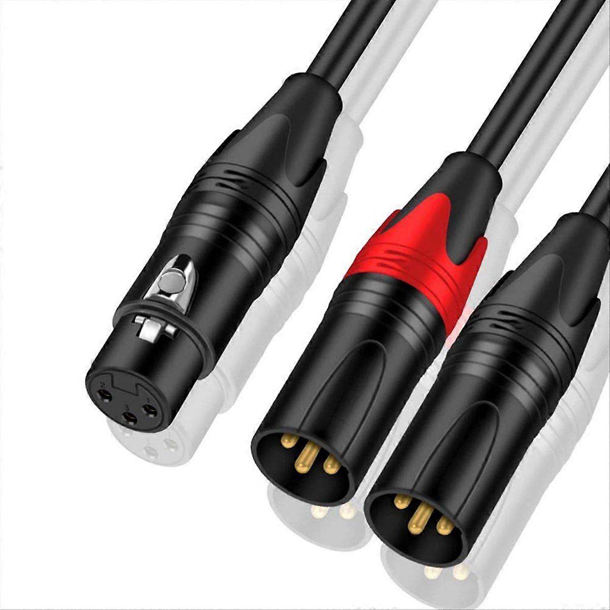 XLR to XLR Y-Splitter Cable Balanced 2 XLR to XLR Audio Adapter,B