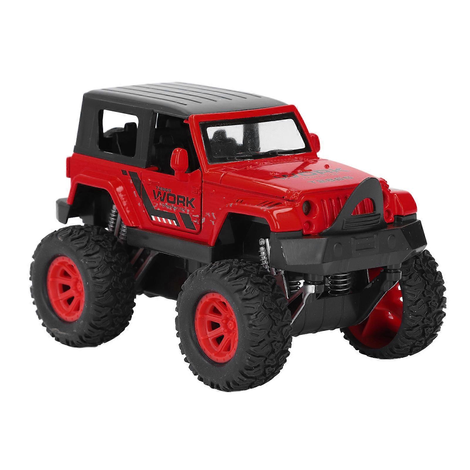 1:32スケールキッズオフロード車のおもちゃインタラクティブ合金ハードトップハイシミュレーションオフロード車両トラックおもちゃレッド