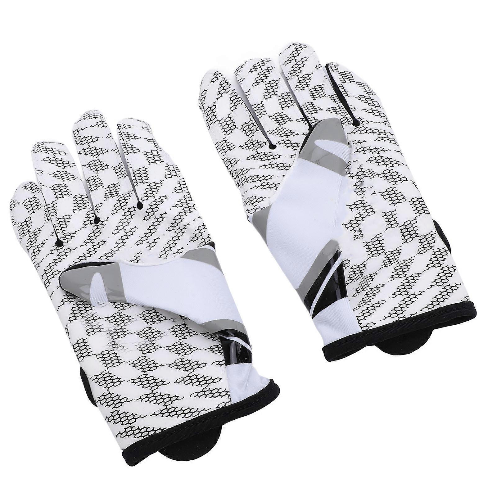 قفازات كرة القدم للأطفال المضادة للانزلاق سيليكون تنفس ناعمة مرنة قابلة للتعديل المعصم الأبيض الشباب قفازات استقبال واسعة للتدريب الرياضي YS 