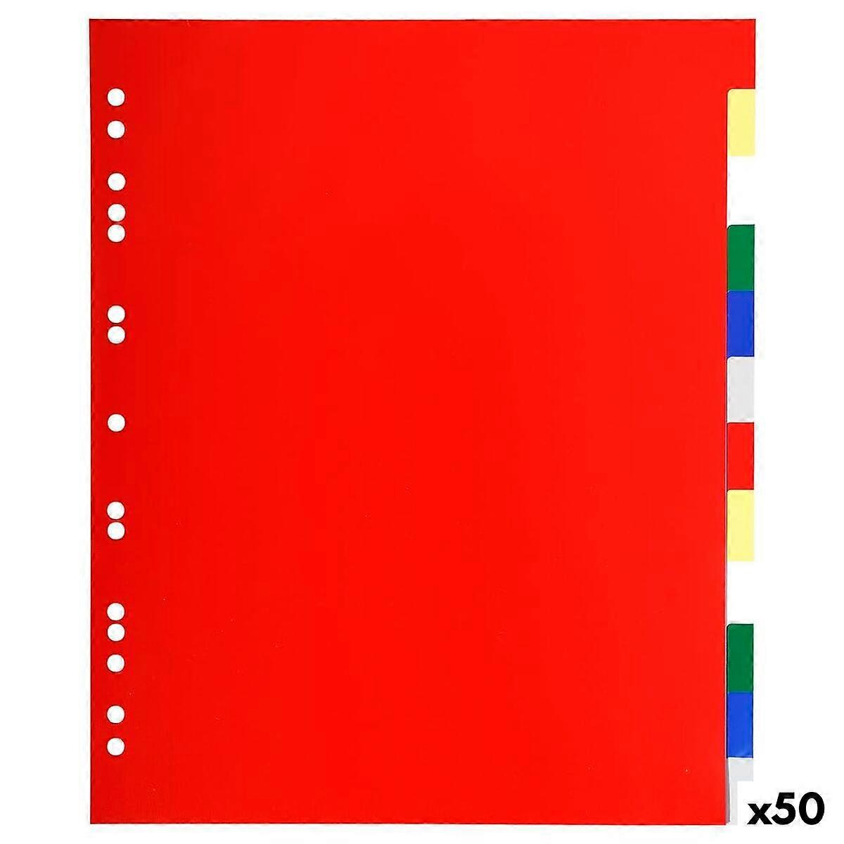 Seperators Exacompta Multicolour A4+ 12 Sheets (50 Units)