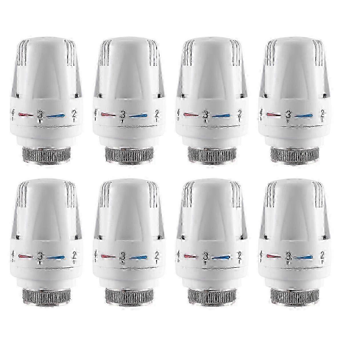 8Pcs Thermostatic Radiator Valve Thermostat Radiator Valve Replacement Head