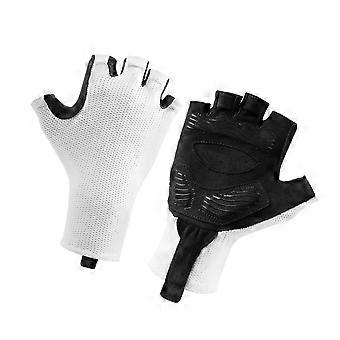 Thickened Shocked Absorption Paddings Bike Gloves Flexible Half Finger Gloves for Cycling Enthusiasts  White XL
