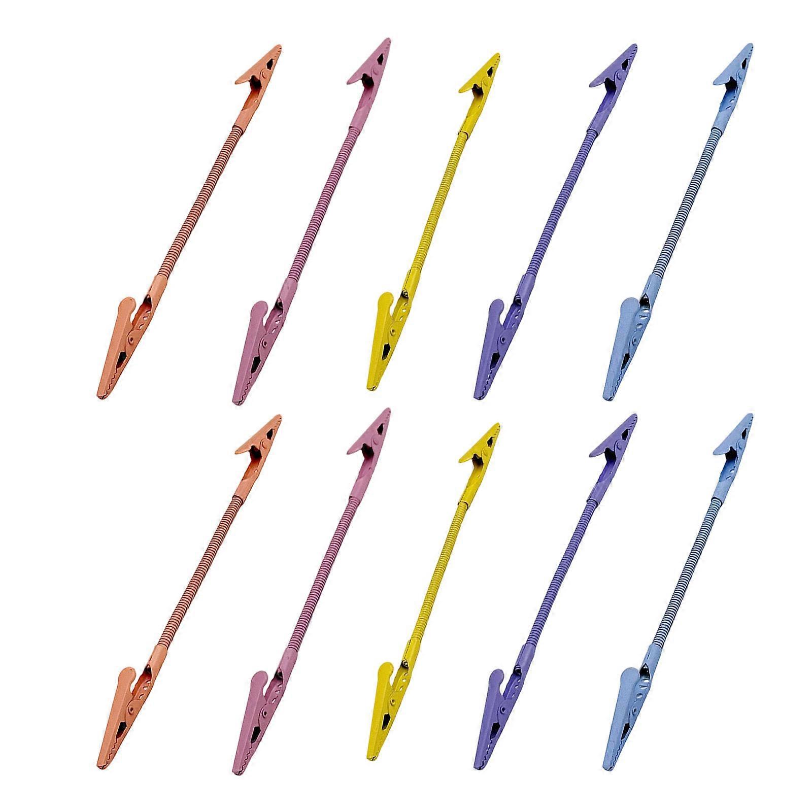 10Pcs Double Head Metal Jaw Clip 360 Degree Rotating  Note Holders Multipurpose Double Ended Photo Clips Multicolor