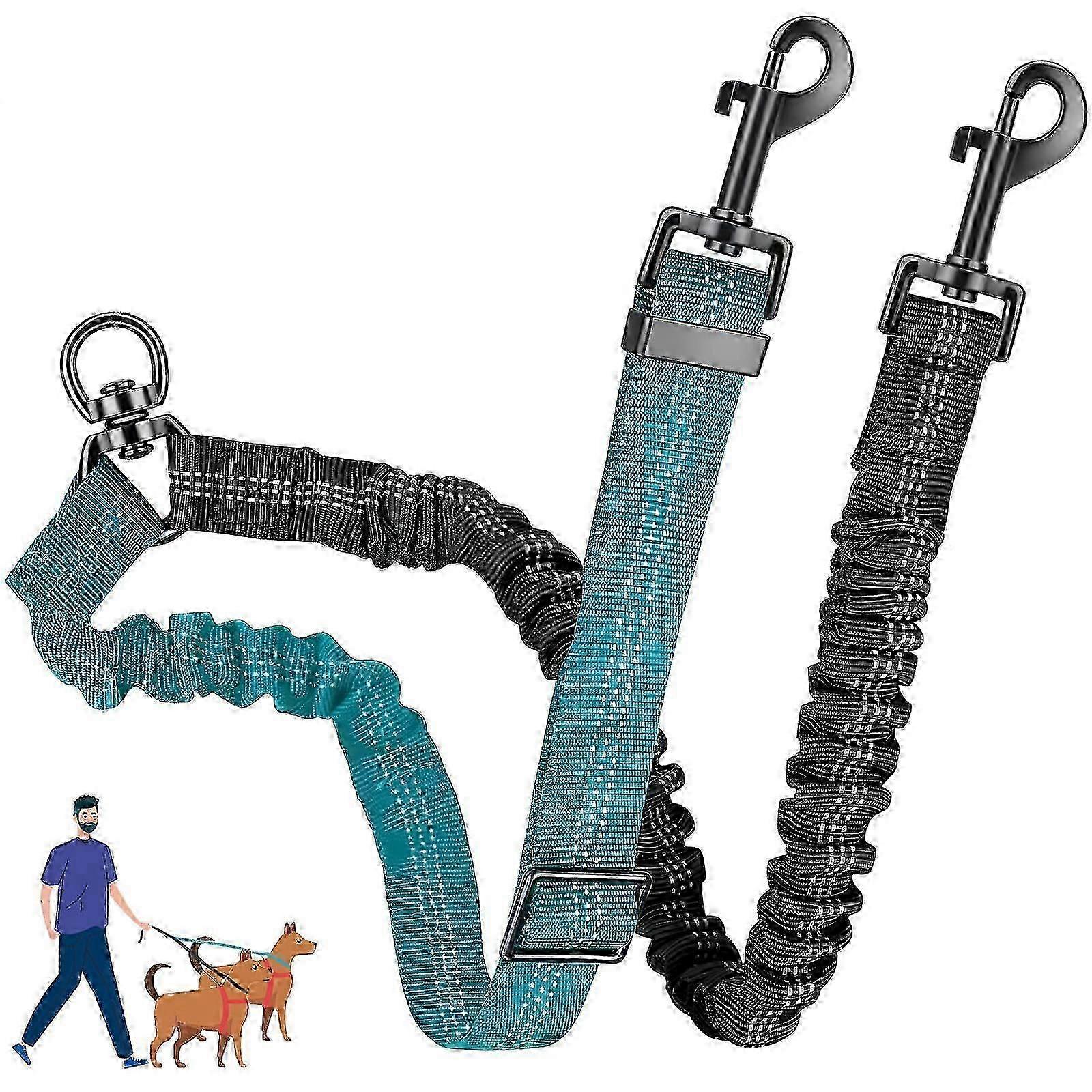 1 Double Dog Leash Upgraded Two Dogs