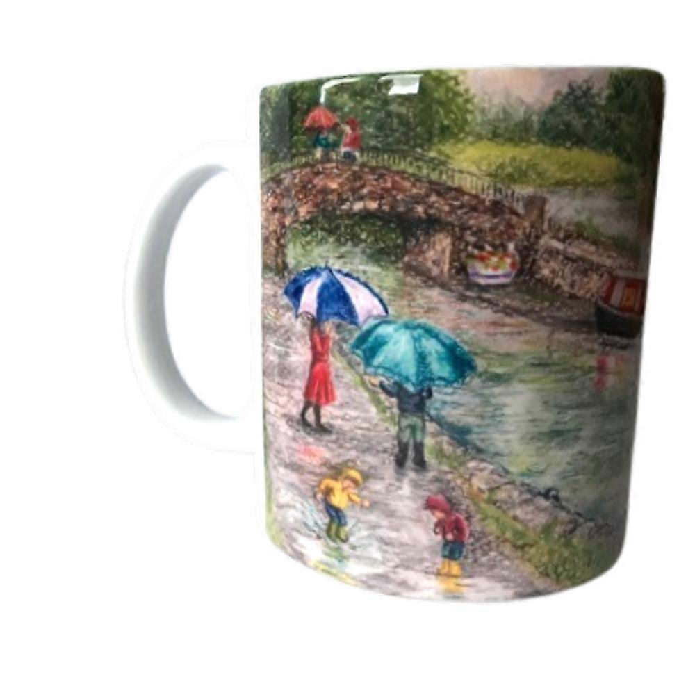 Passing Showers at Linlithgow Canal Basin Mug by Meg Wallace Art
