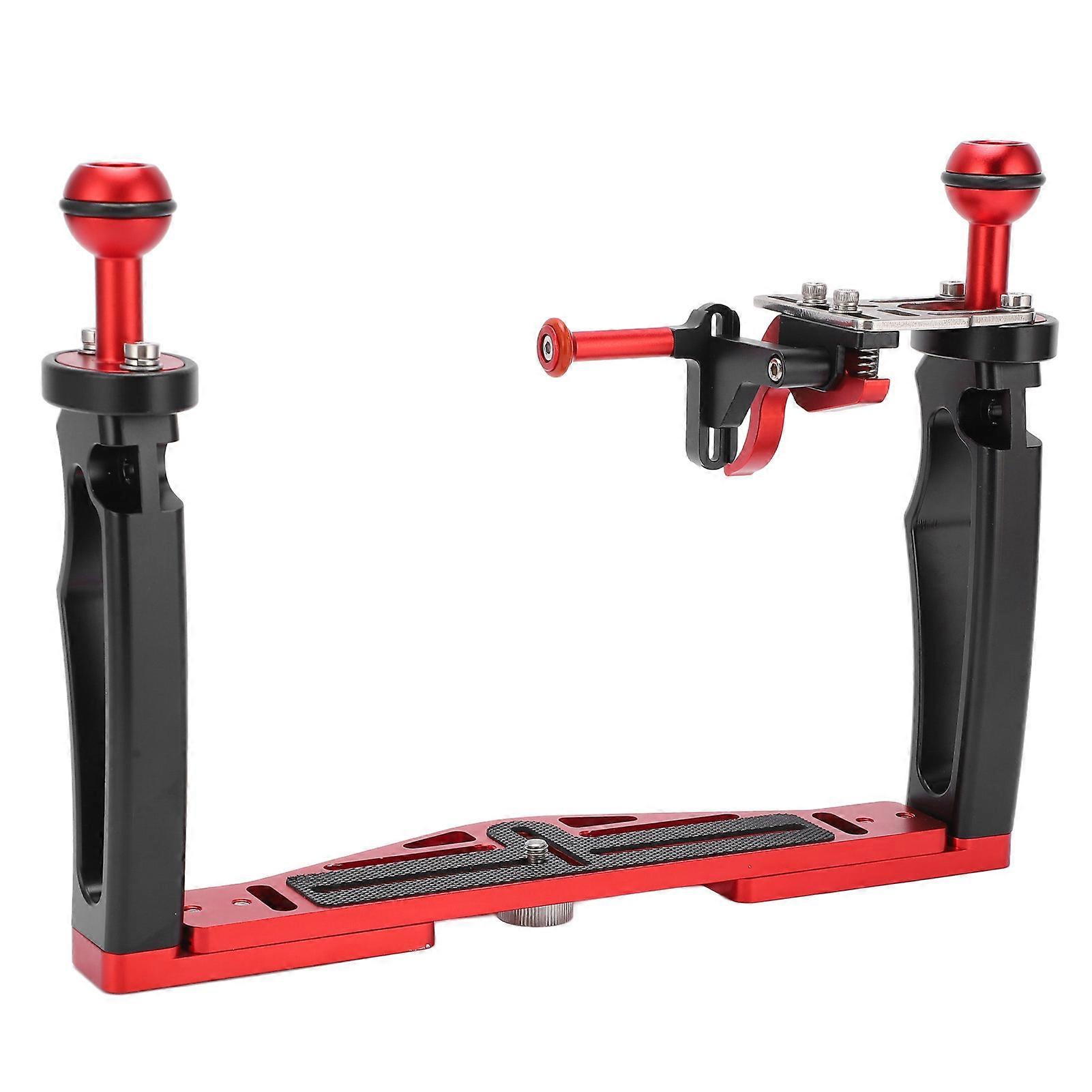 Dual Handle Tray Stabilizer Rig Diving Underwater Camera Housing Tray with Shutter Trigger