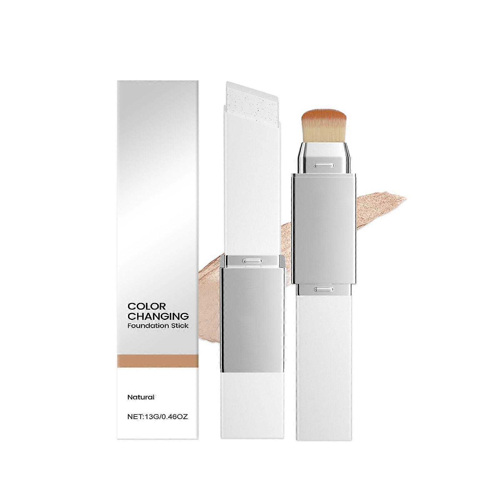 Amz 2-In-1 Color-Changing Foundation Stick: Natural Color, Light Texture, Matte, Clear And Transparent, A Light And Thin Daily Foundation Stick For Ma