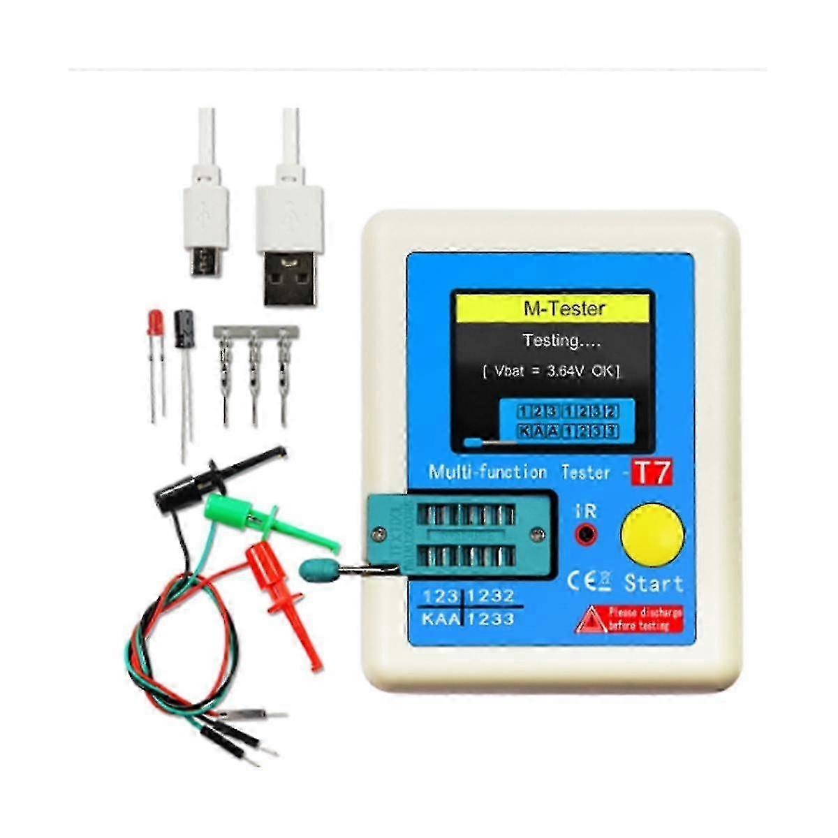 Lcr-t7 Nový tester tranzistorov Tft diódový triódový kapacitný merač pre Lcr Esr meter Npn Mosfet Ir Mul f26