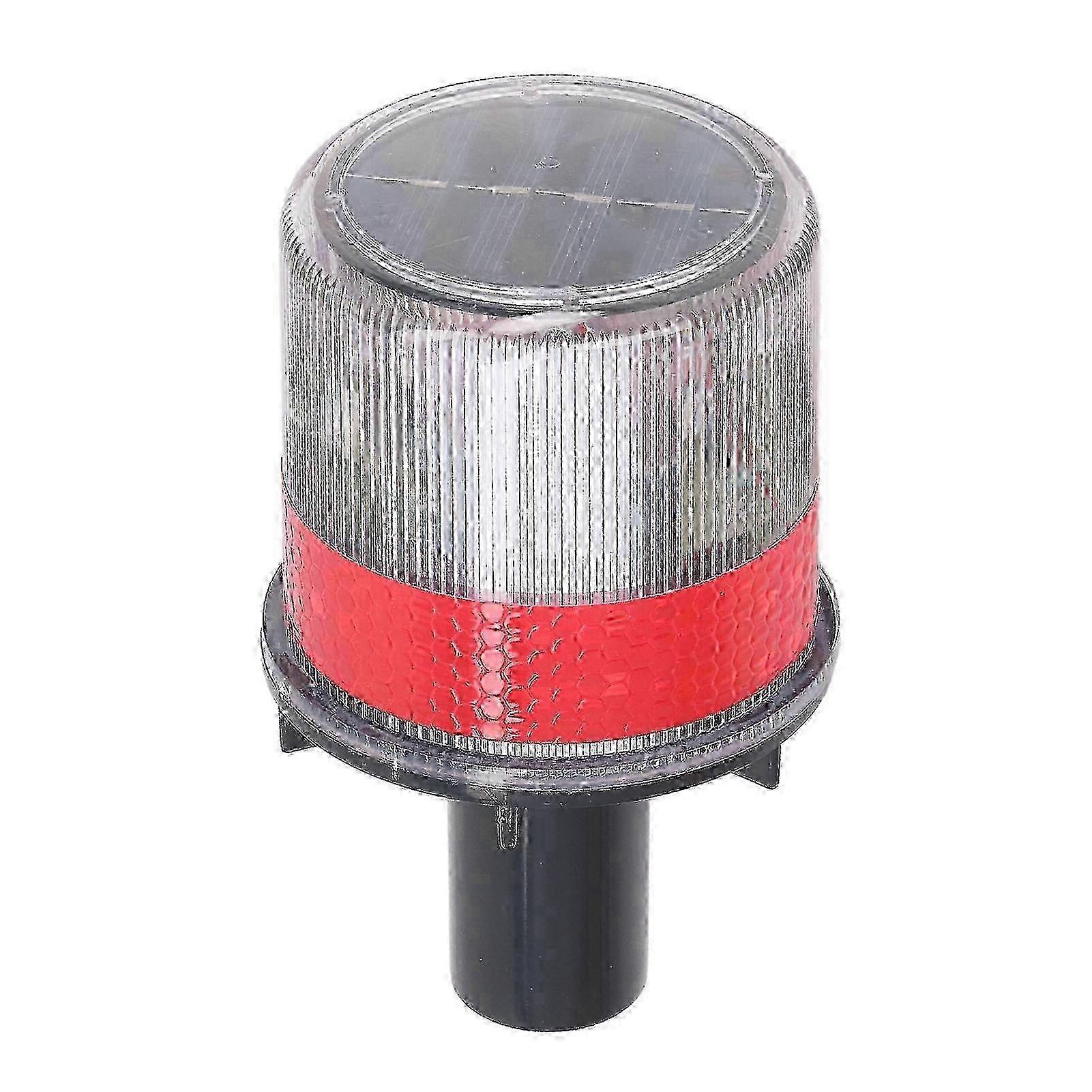 Solar LED Strobe Light with Solar Power, Waterproof & Reflective PC Shell, Warning Safety Beacon Switch for Emergency Use