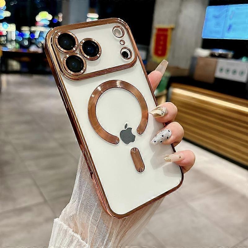 Clear Case for iPhone 17 Pro Max 17 Air 17 Pro 17, 16 15 Pro Max,Compatible with MagSafe,with Camera Lens Protector,Slim Magnetic Soft TPU P