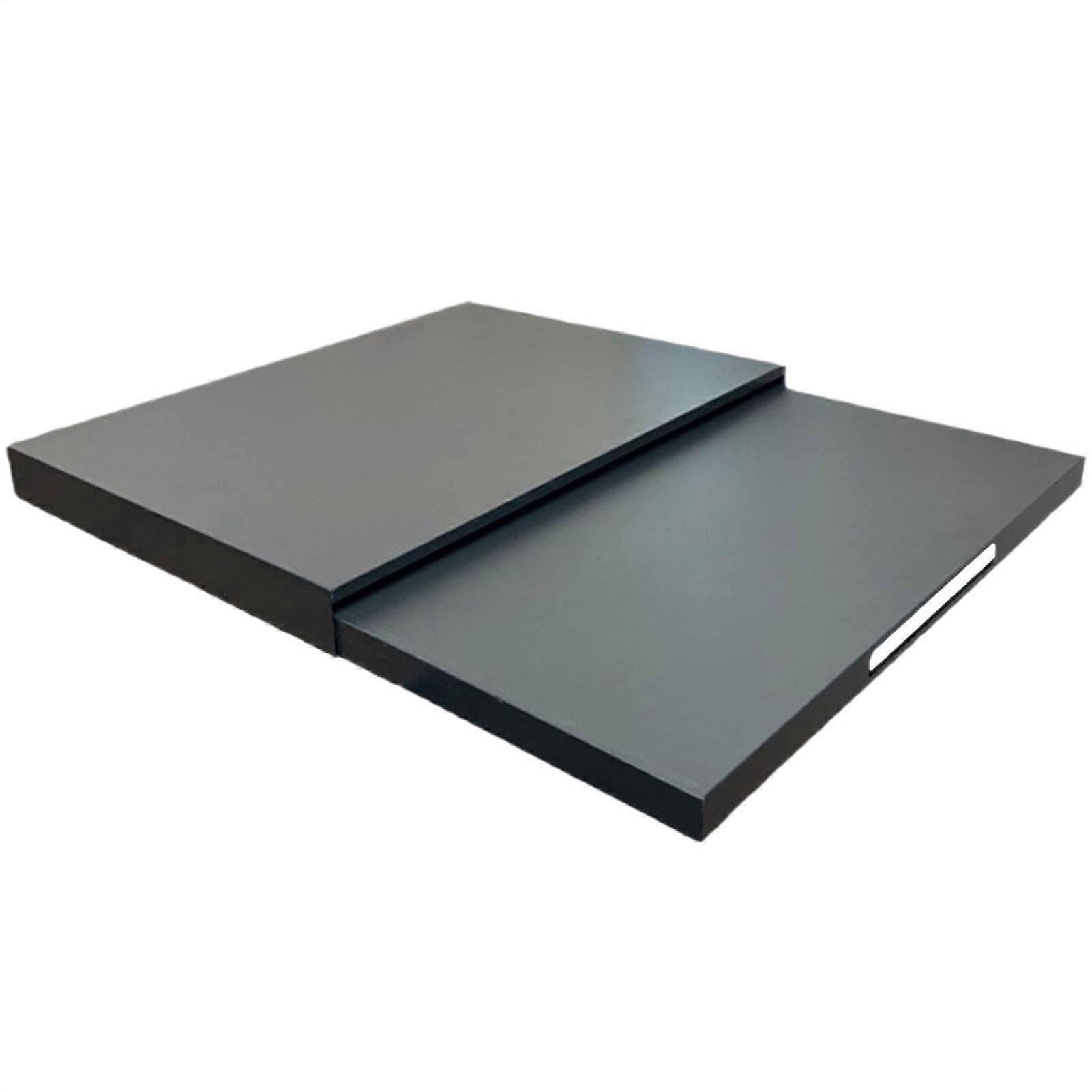 Microwave Stand Pull Out Shelf Anti Slip Countertop Space Saving Organizer For Microwave Ovens Durable Metal Frame Black