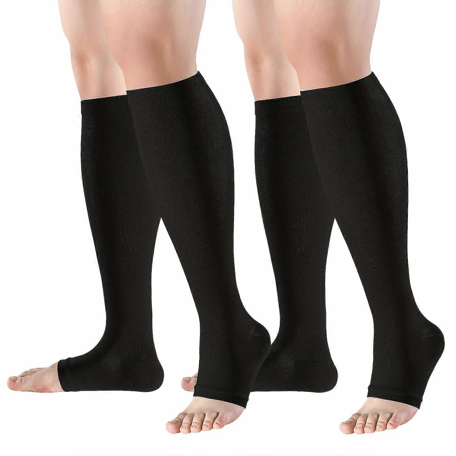2 Pairs Open Toe Compression Socks For Men & Women Compression Socks
