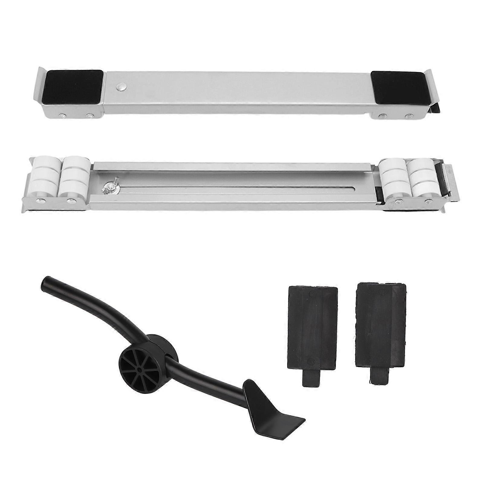 Universal Appliances Pulley Bracket 300KG Load Bearing Retractable Moving Rollers Base with Pry Bar