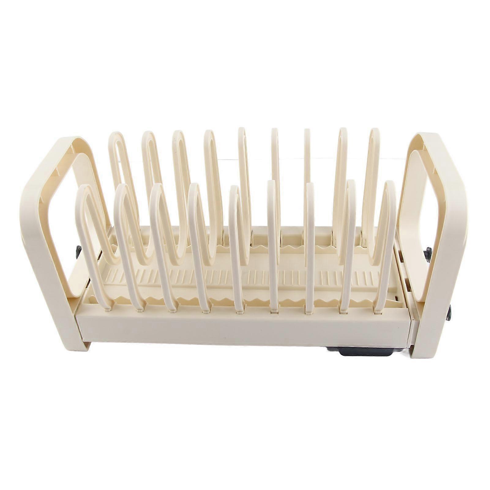 Home Plate Organizer Kitchen Multi Functional Adjustable Telescopic Plate Organizer Plate Drainage