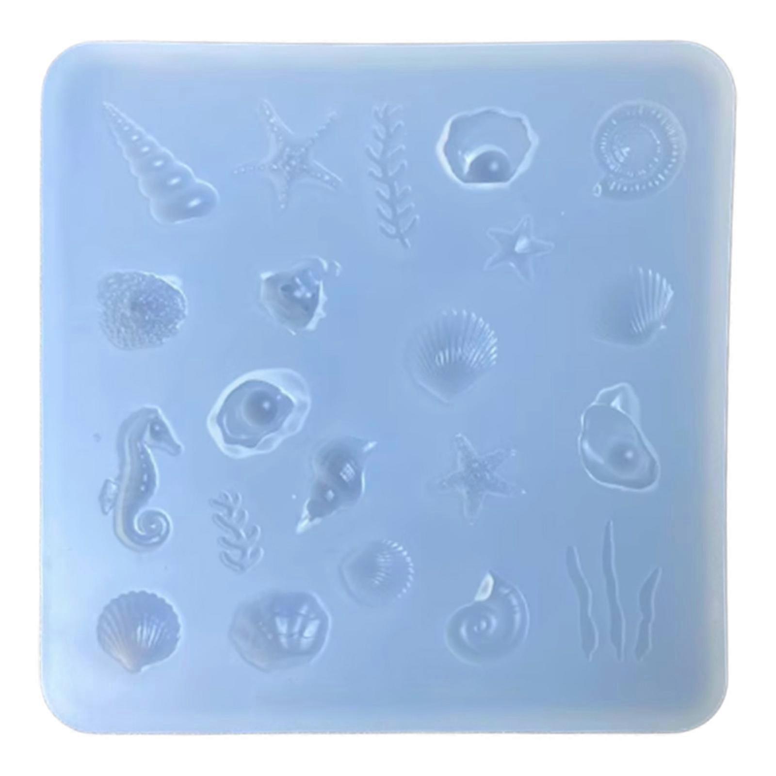 Flexible Not Stick Pendant Charm Silicone Mold With Marine Life Pattern For Creative Resin Projects And Crafts Multicolor