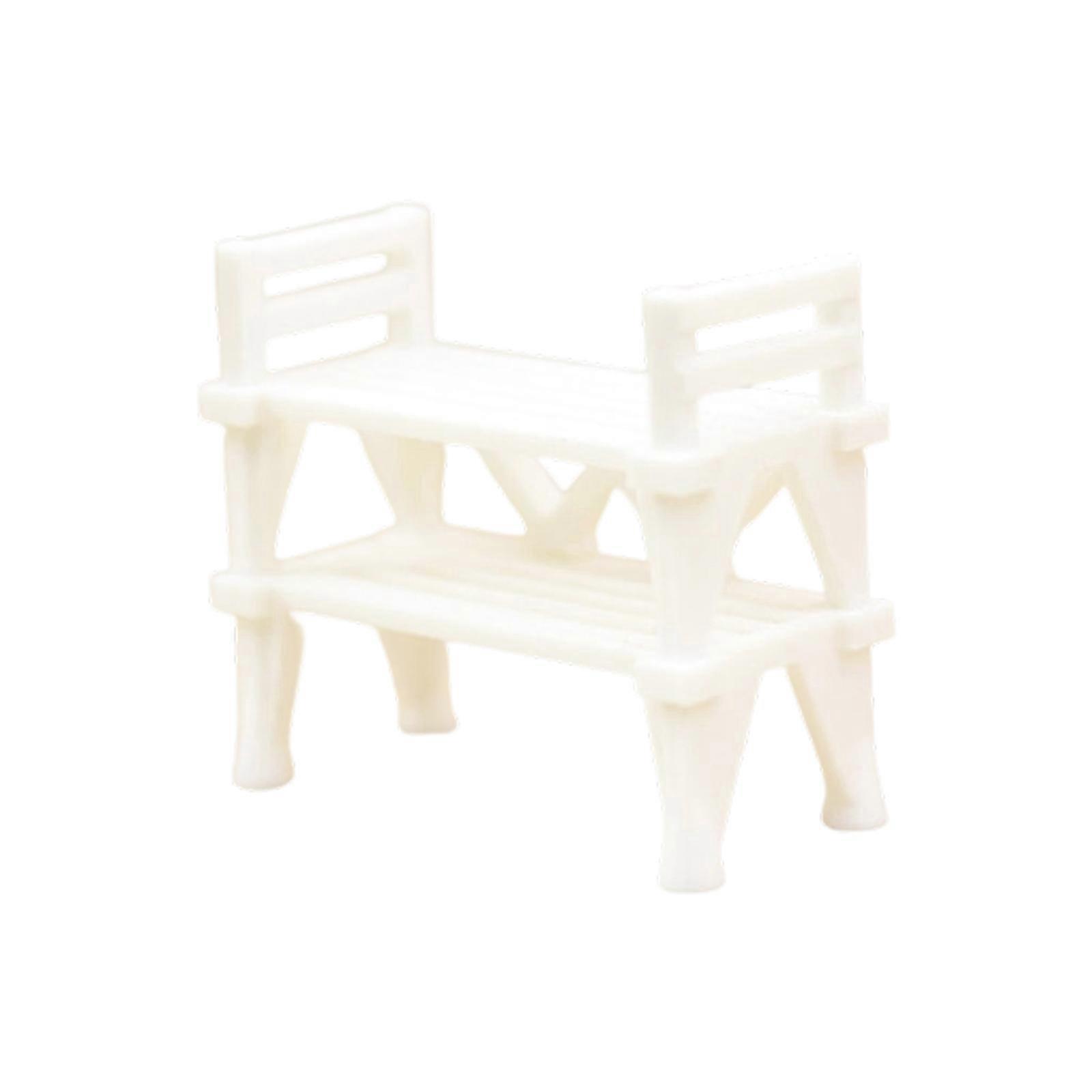 Mini Shoe Storage Shelf For Model Enthusiasts Plastic Space Efficient Doll Scene Accessory  White