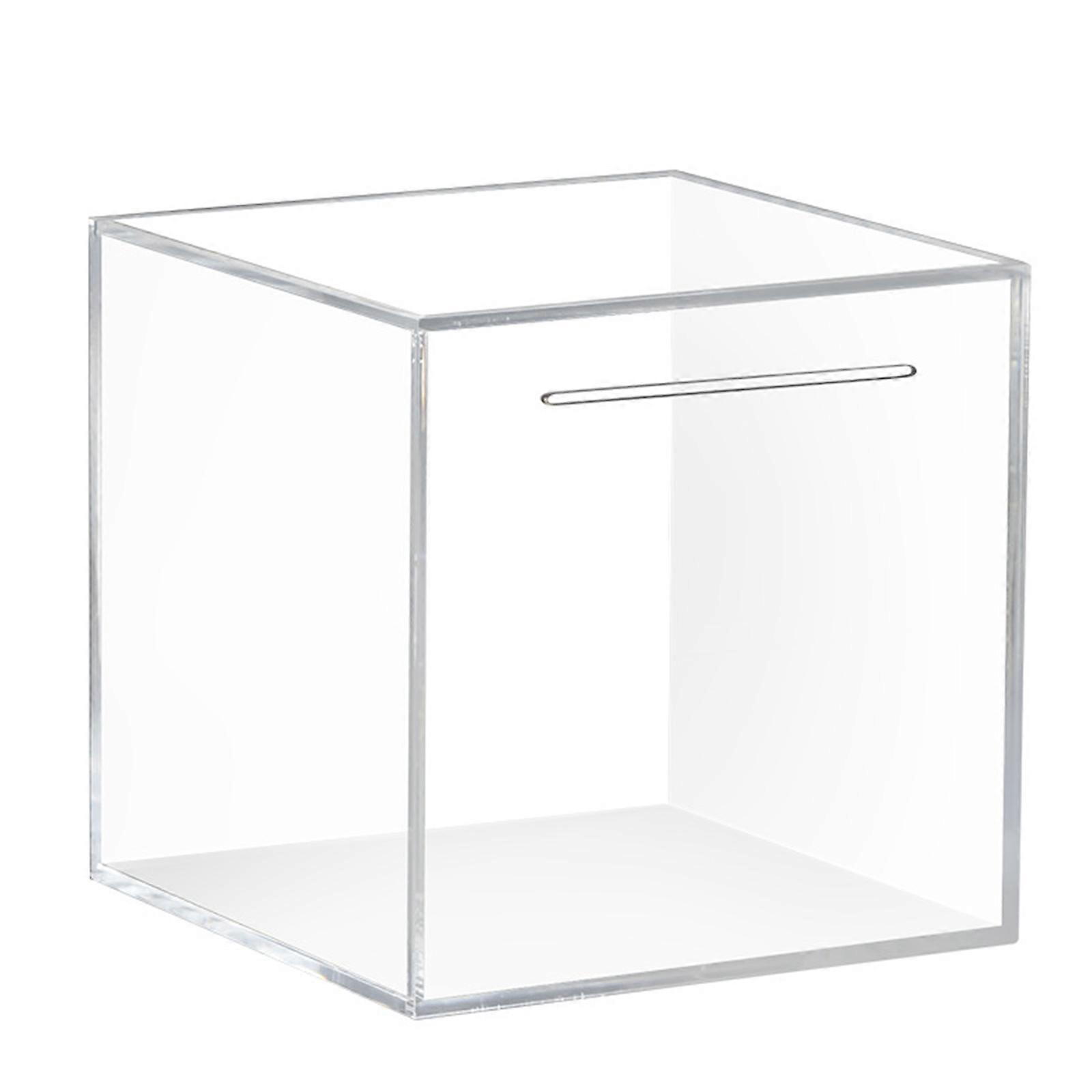 Acrylic Transparents Money Jar Clear View Saving Progress Single Way Coin Slots Home Decoration  Transparent