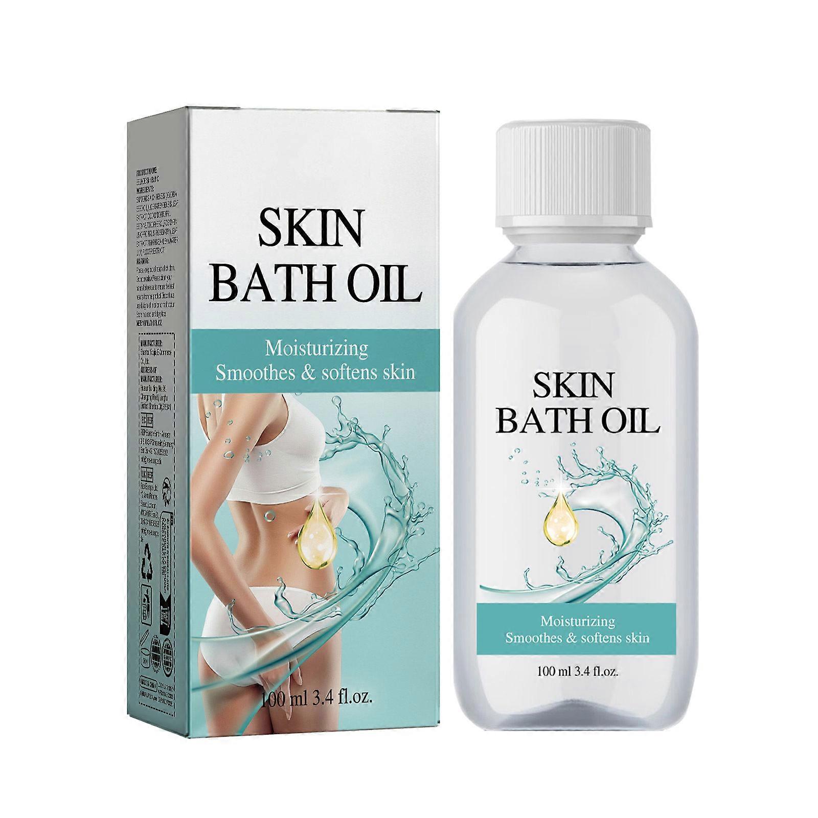 Moisturizing Skin Bath Oil - Softens Skin with Plant Oils & Gentle Fragrant Perfect for Daily Use 100ml Multicolor