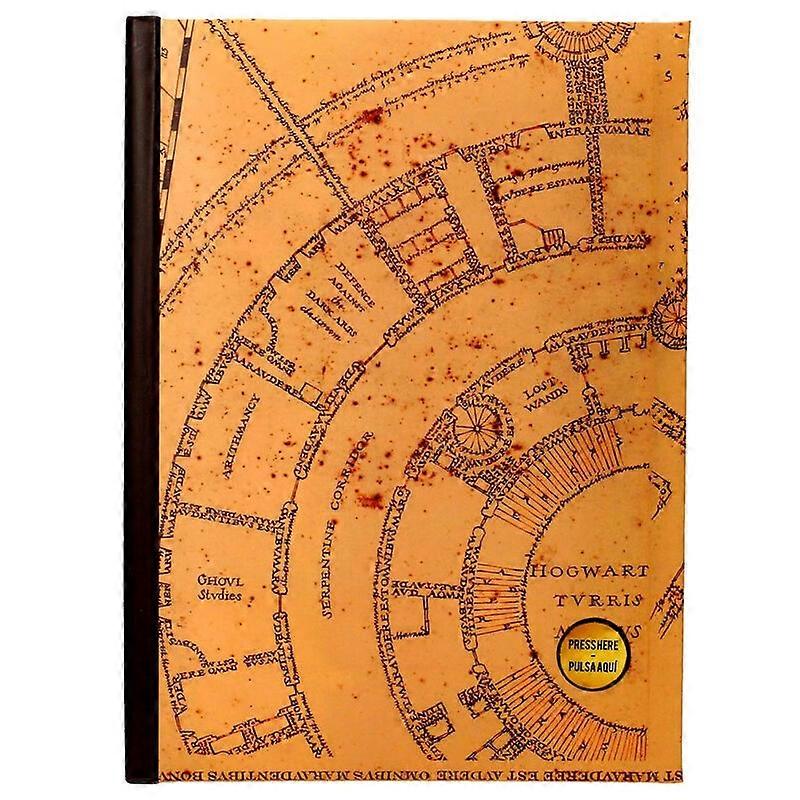 Marauders Map Notebook with Light, Harry Potter Design