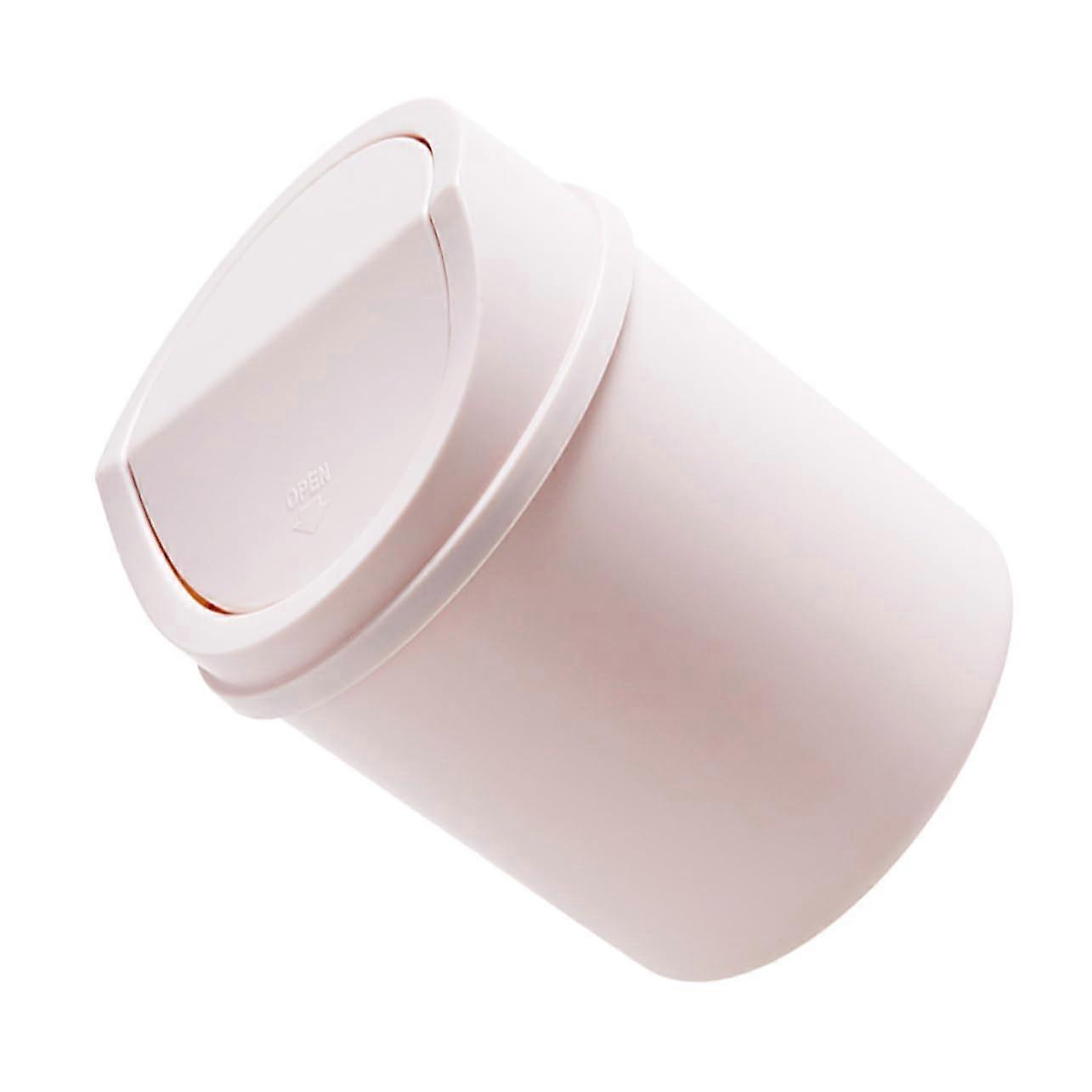 Desktop Flip Lid Mini Trash Can Compact Waste Bin for Office Bedroom Study Garbage Disposal