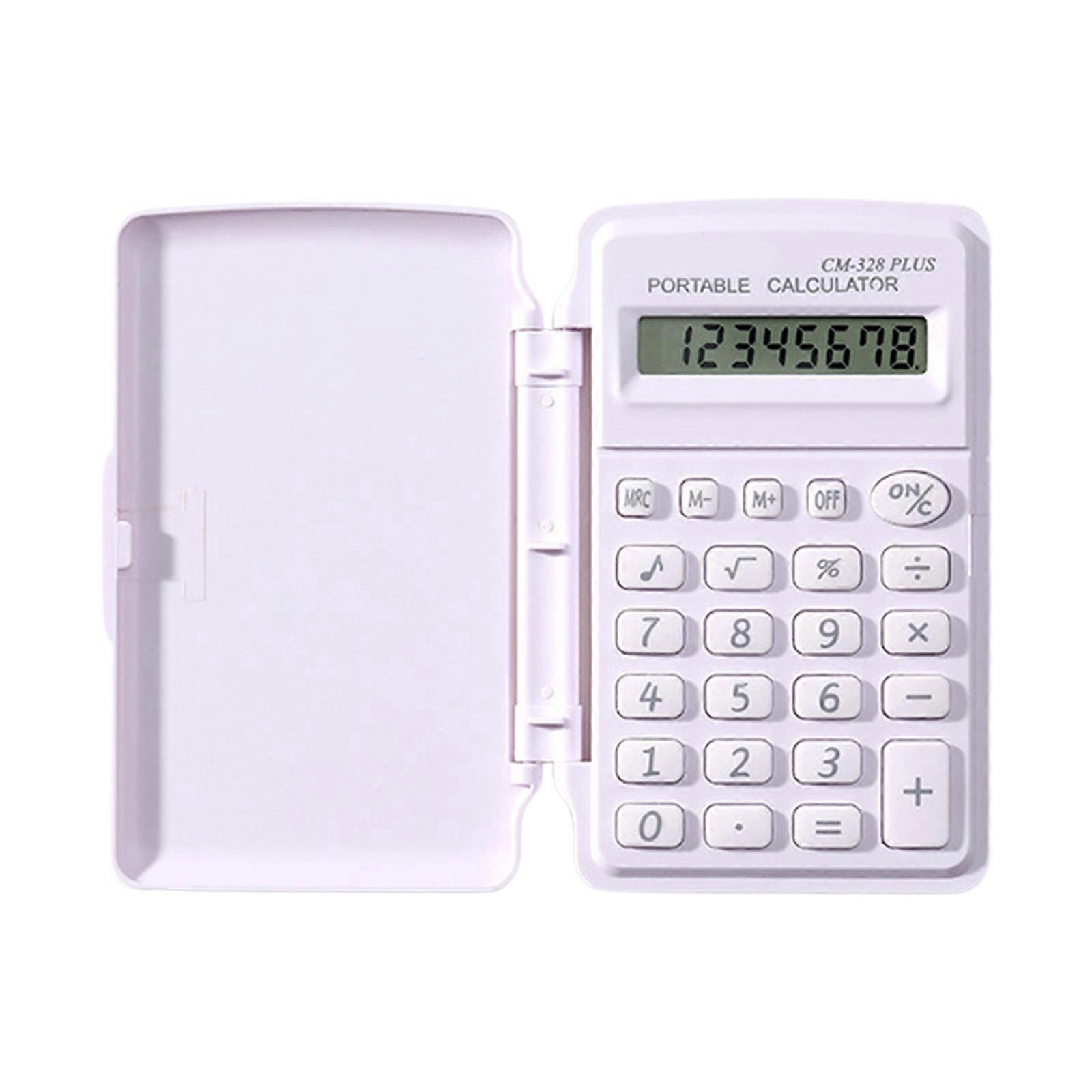 Vibranted Candy Color Calculator Featuring Clamshell  Cover And Simple Design For Academic Calculations  White